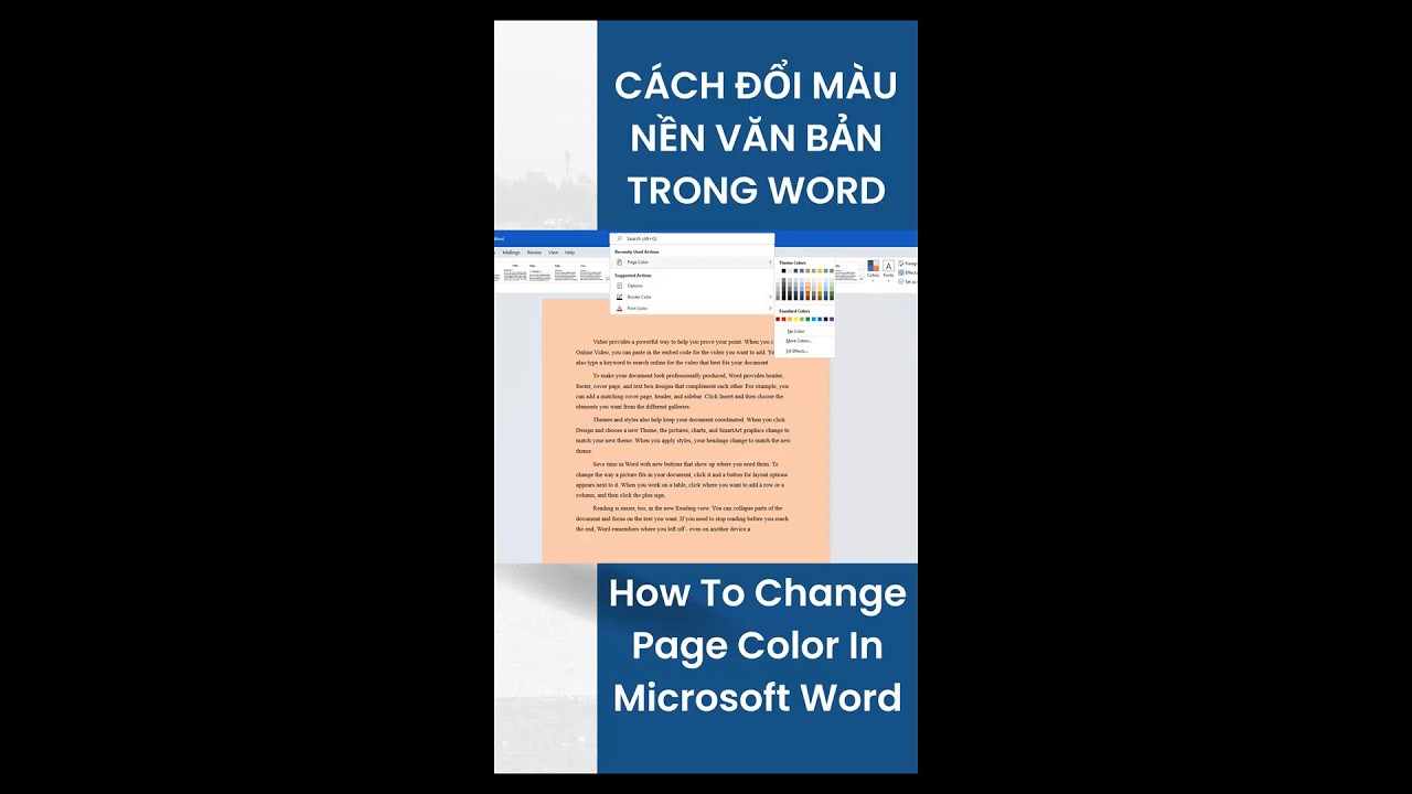 vua cờ anatoly karpov Cách đổi màu nền trang văn bản trong Word | How to change page color in Microsoft Word shorts