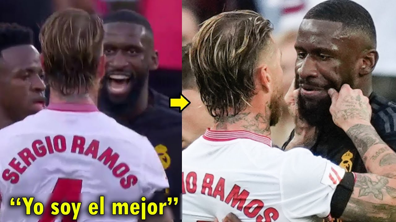 Ramos Rudiger LA PELEA entre SERGIO RAMOS Y RUDIGER HOY ante el MADRID - YouTube