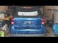 How to open back top roof of Smart car Fortwo Cabrio