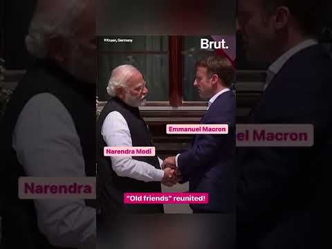 At the G7 Summit, PM Modi briefly interacted with Biden, Trudeau and Macron before the group photo.