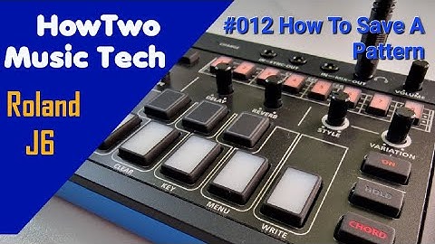 #012 How To Save A Pattern ROLAND J6