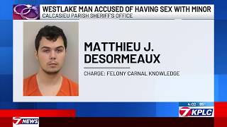 Westlake man arrested for felony carnal knowledge of a juvenile