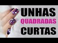 Idéias incríveis de design para unhas quadradas curtas