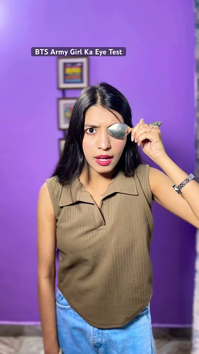 BTS Army Girl Ka Eye Test 😅🤣 #viralshort #comedy #funny #btsarmy