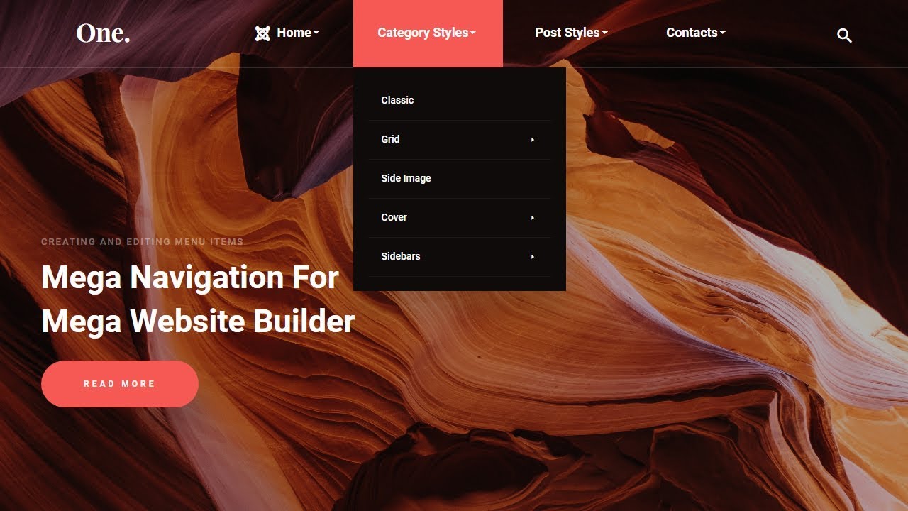 How to Customize Navigation in Joomla Website Builder Gridbox