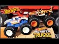 Monster Truck Monday 32: Hot Wheels Giant Wheel Monster Trucks Unboxing and Playing