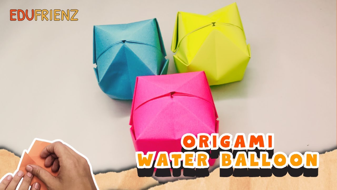 How To Make a Paper Balloon (Water Bomb) EASY Origami YouTube
