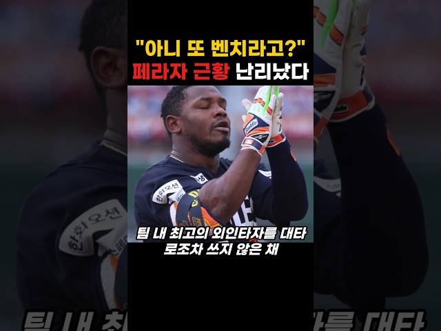 "아니 또 벤치라고?" 한화 페라자 최근 근황 진짜에요?