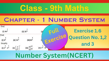 Class 9 Maths|| Ex 1.6 || Q1, 2 and 3 || Chapter 1 (Number System)|| Full Exercise|| NCERT ||Oneshot