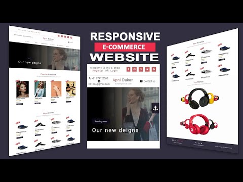 Responsive ecommerce website using html css javascript (how to make an e-commerce website) in hindi