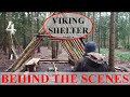 VIKING SHELTER WITH TA OUTDOORS - BEHIND THE SCENES; ROOF, BARK, FIRE, WOODLAND TABLE, AMBER Pt.4