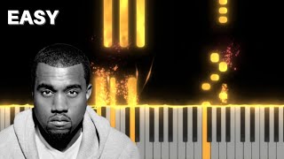 Video thumbnail of "Kanye West - Moon - EASY Piano Tutorial"