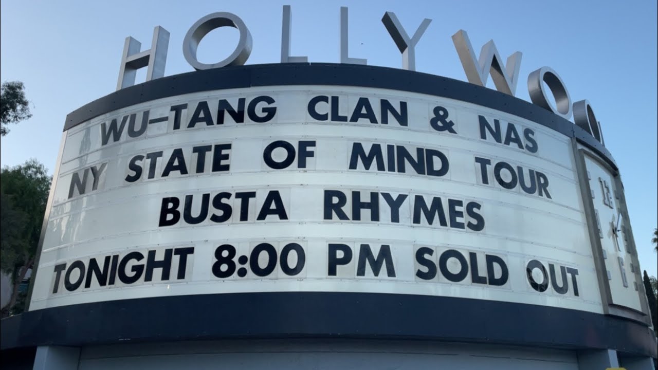 NY State Of Mind Tour  2022 @ “The Hollywood Bowl” Wu-Tang Clan, Nas and Busta Rhymes