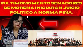 SENADORES DE MORENA INICIARAN JUICIO POLITICO A NORMA PIÑA.