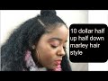 half up half down marley hair style only 10 dollars