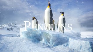 Penguins 4K  Coldest Climates | Relaxing Music