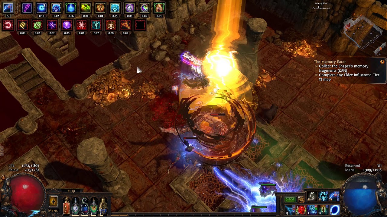Path of Exile 3.4 Delve - Arc totems uber atziri kill
