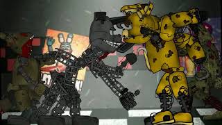 DC2 BATTLE #2:ignited springtrap and creation vs stylised springtrap and freakshow springbonnie