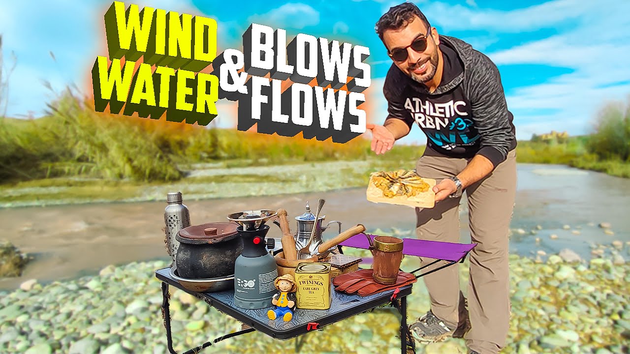 🍁Nature’s Bliss: Rain, Rivers, and Delicious Food💦 نعيم الطبيعة: مطر، أنهار، والطعام الشهي 🐟 🔥