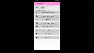 Pregnancy app android week info screenshot 2