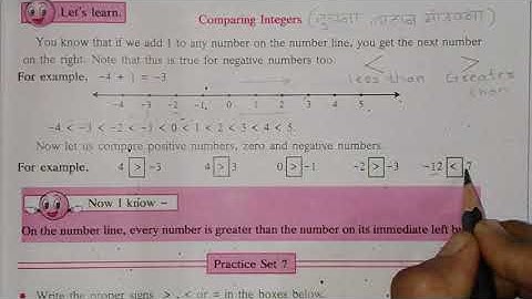6th maths Semi English#Chapter 3#problem set 7#comparing integers