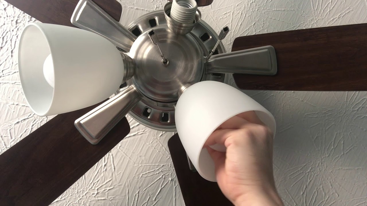 Hampton Bay Ceiling Fan Install - YouTube