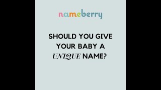 Unique Baby Names
