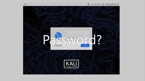 What Is The Default Password Of Kali Linux. #kalilinux #lockScreen