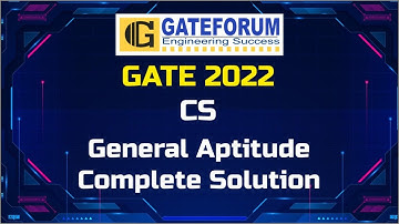 GATE 2022 Exam Solutions I General Aptitude I Computer Science Engineering