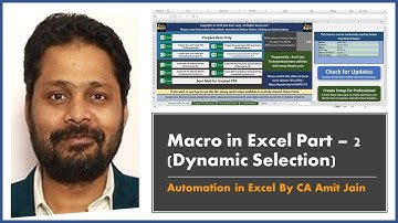 Live Session : Macro in Excel - Part 2 (Dynamic Selection)