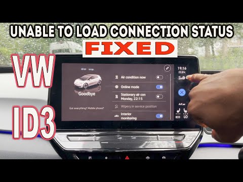 HOW TO FIX VW ID3 'UNABLE TO LOAD CONNECTION STATUS' PROBLEM