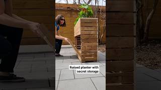 Planter box with hidden storage #shorts