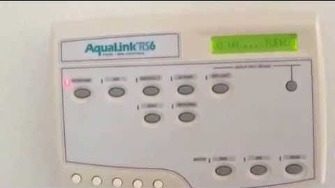 Jandy Aqualink schedule review and delete programming.