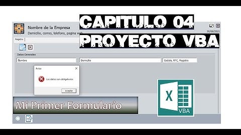 04✅PRIMER FORMULARIO DE CAPTURA✅MI PRIMER PROYECTO EN VISUAL BASIC PARA APLICACIONES▶️EXCEL-VBA