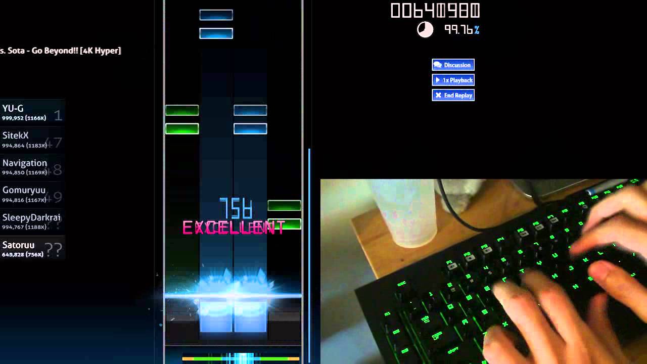 BLOCKS!! — Osu!mania 4k: Ryu* Vs. Sota - Go Beyond!! [4k Hyper] 99.69% ...