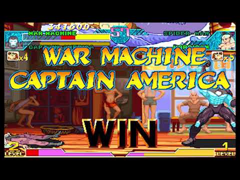 Marvel vs Capcom 1 ( Arcade ) - Captain America / War Machine Playthrough ( Dec 8, 2017 )