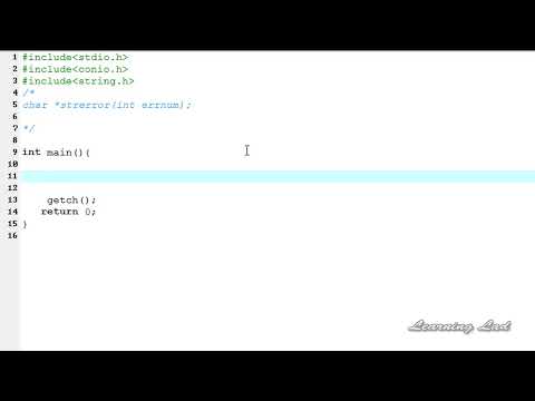 C Programming Language Video Tutorials for Beginners  99  strerror Function 2