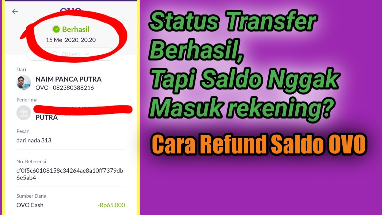 Cara Mengembalikan Saldo OVO yang Gagal Transfer Tapi Status Berhasil