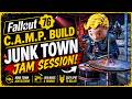 Fallout 76 CAMP Build "Junk Town Jam Session" | Music Video | Scrappy | Immersive | Forest Region