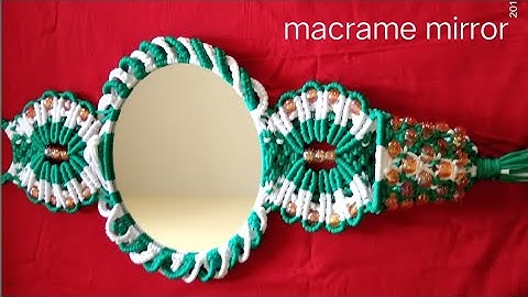 Easy macrame mirror with basket