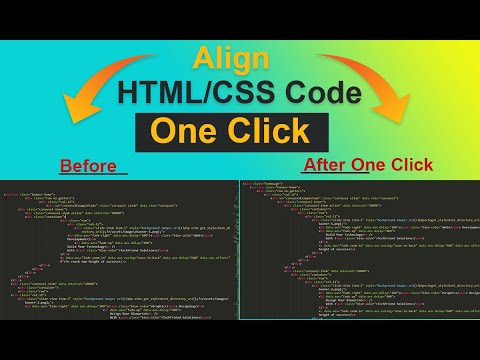 Align HTML/CSS Code In One Click | How To Align Code and Fully Sequence ...