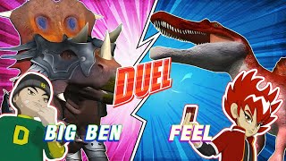 Dinosaur Master Duel CUT : Bigben VS Feel  #dinosaur #dinosaursbattles #jurassicworld #dinosaurs