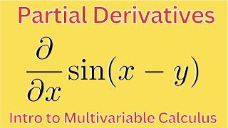 Find the partial derivative of sin(x-y) w/ respect to x