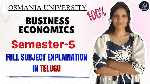 BEDRIJFSECONOMIE VOLLEDIGE ONDERWERPUITLEG IN HET TELUGU || SEM-5 || OU || @shivanipallela