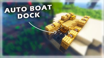 Minecraft Redstone Build Hacks (Auto Boat Dock) - MINECRAFT TUTORIAL