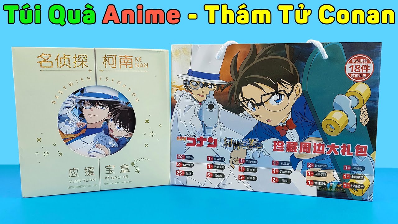 Túi Quà Anime Thám Tử Lừng Danh Conan, Shinichi Và Ran Đẹp Đôi | Mở Hộp Mua Hàng Online Trên Mang
