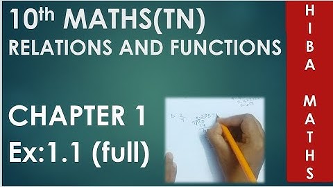 10th maths chapter 1 exercise 1.1 full answers relations and functions tn samacheer.