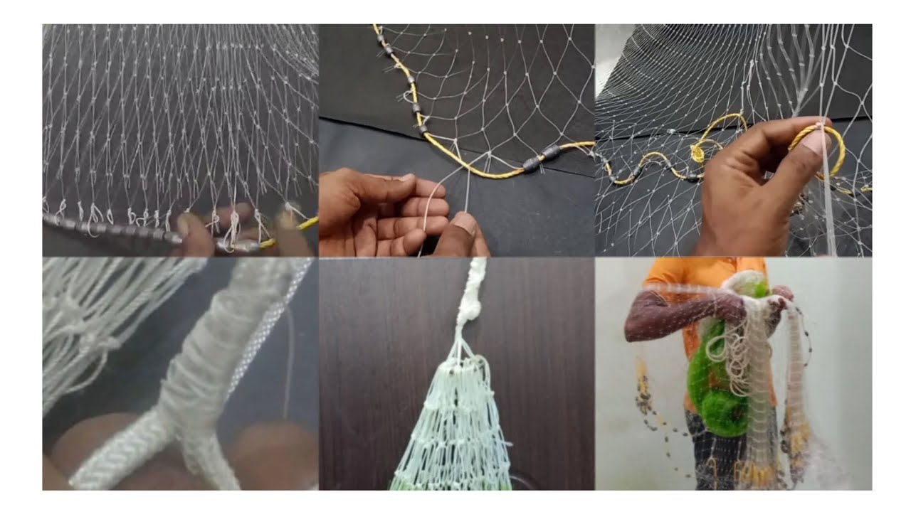Making Fishing Castnet in Home Part-5/ விசுறு வலை கையில் பின்னுதல் பாகம் -5. #castnet #fishing #vlog