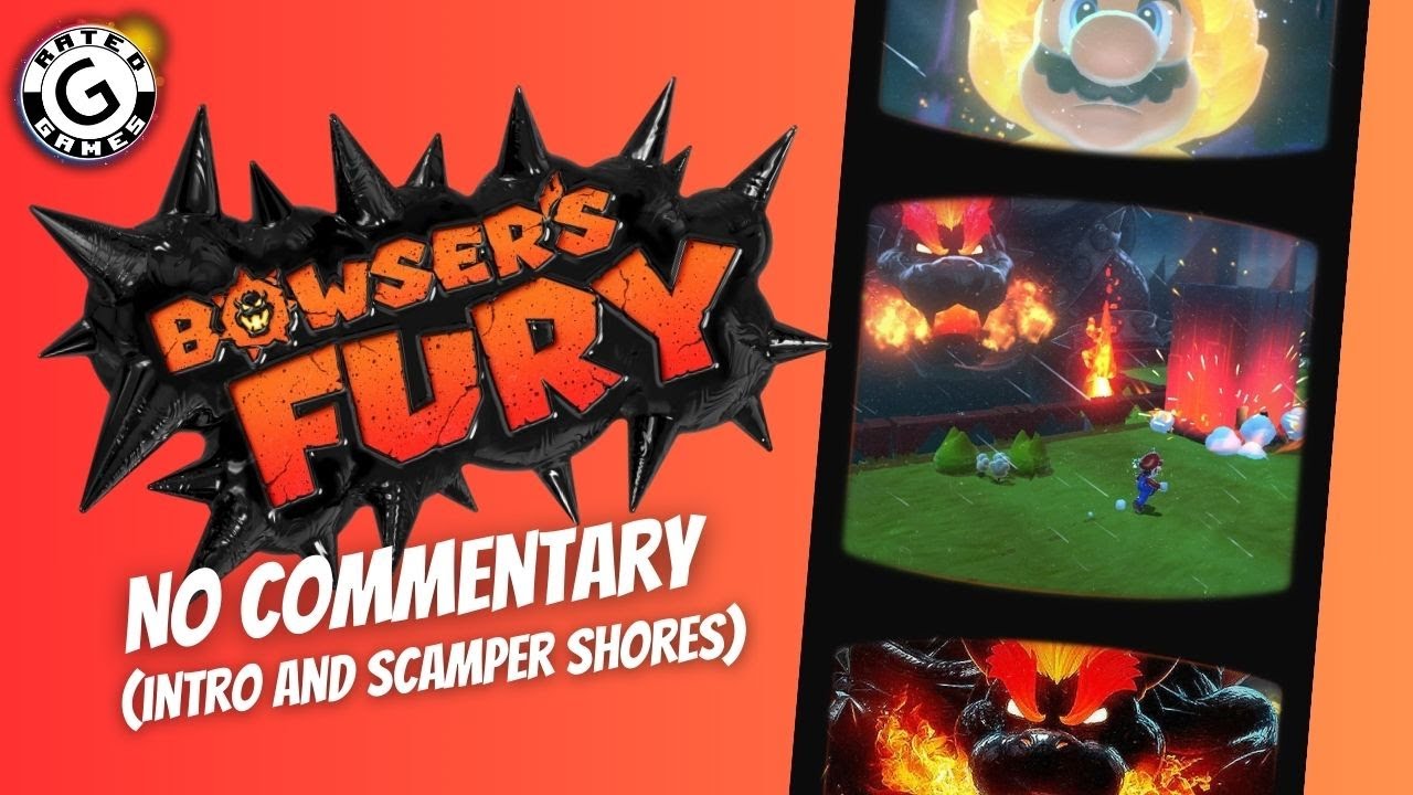 Bowser's Fury Nintendo Switch Gameplay Walkthrough Part 1 - Fury Bowser!?  Scamper Shores! 