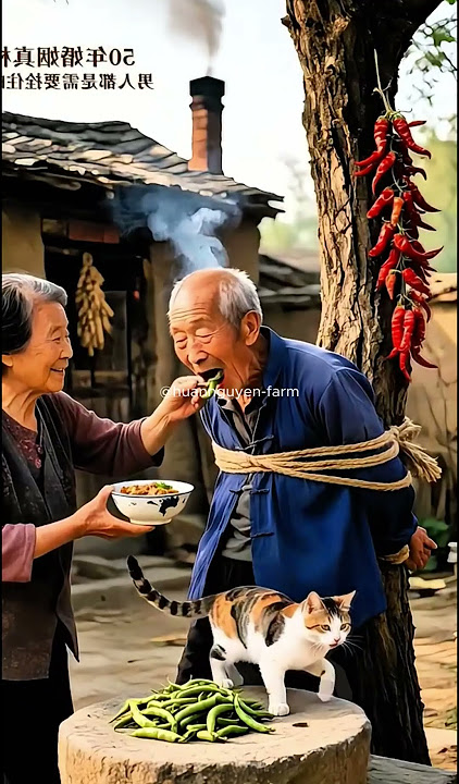 The two of them lived together on the top of a rocky mountain. #trending #villagerlifestyle